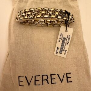 NWT Evereve Gramercy Watch Bracelet Gold and Silver